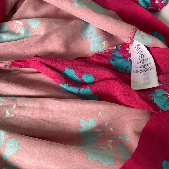 ** SOLD*** MAJE Pleated Floral-Print Crepe De Chine Mini Dress - Picture 6 of 6